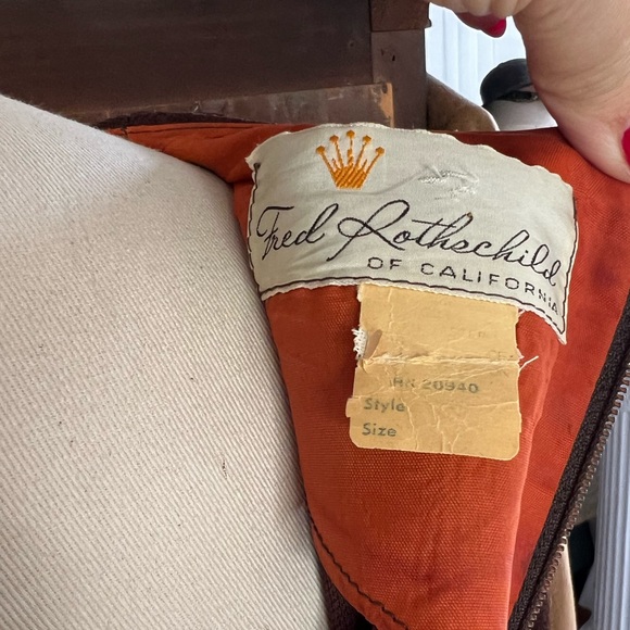 FRED ROTHSCHILD Vintage Brown Long Sleeve Dress - Picture 5 of 5